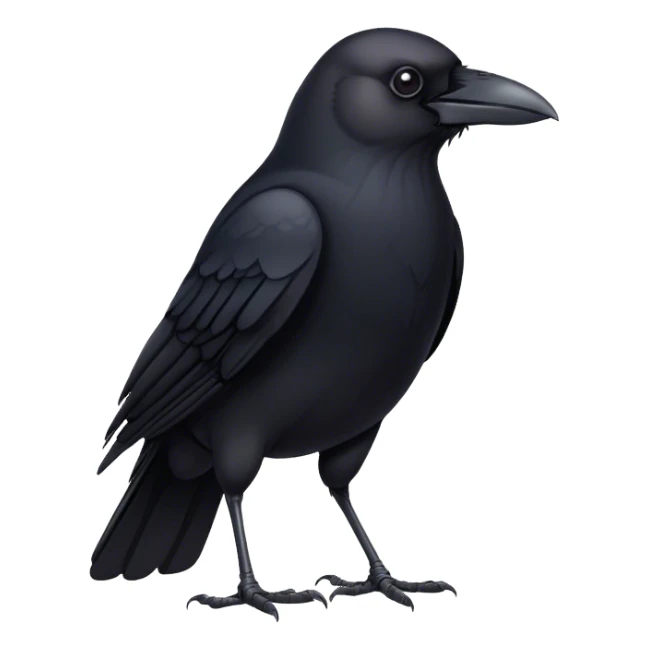Black crow sticker