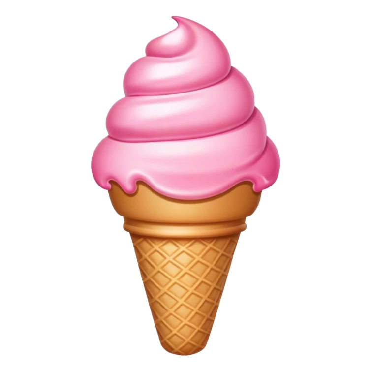 Pink ice cream sticker