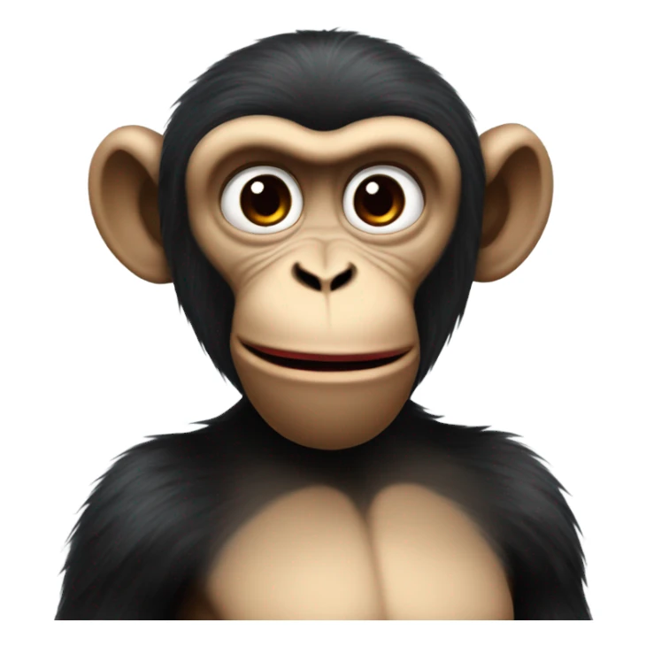 Monkey with red lips and black fur sticker