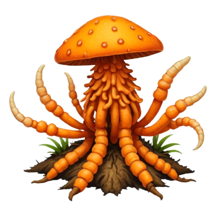 Cordyceps (orange mushroom) sticker