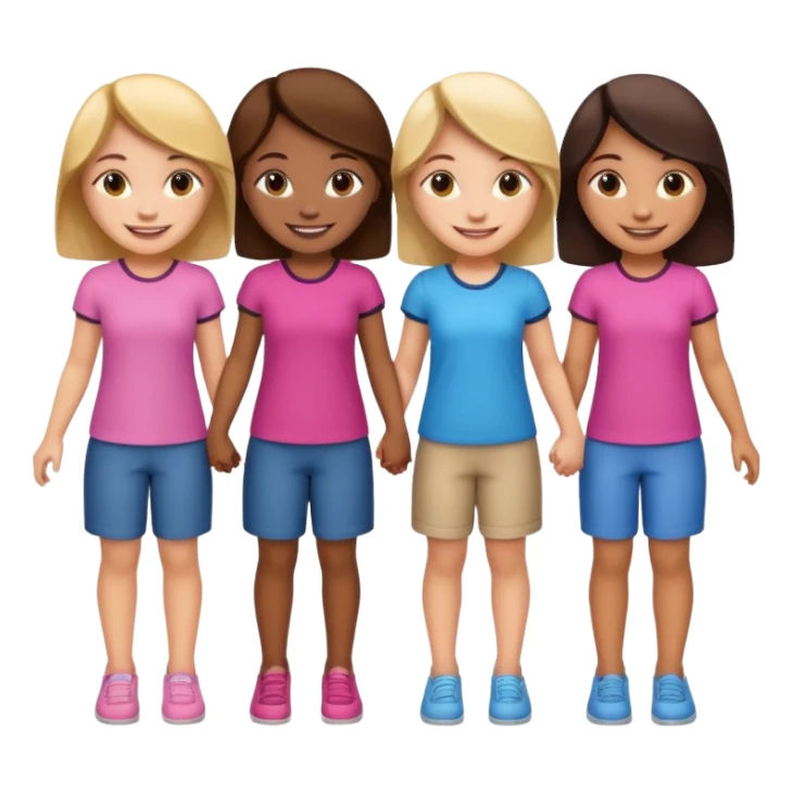 5 member girl group sticker