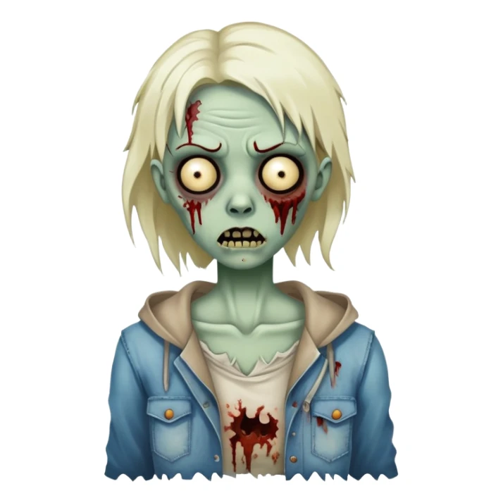 zombie female sticker