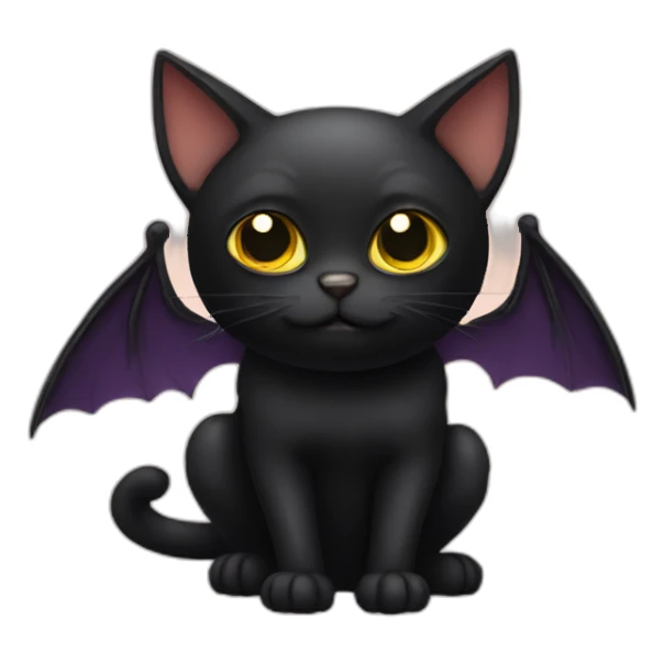 Black cat as a bat sticker
