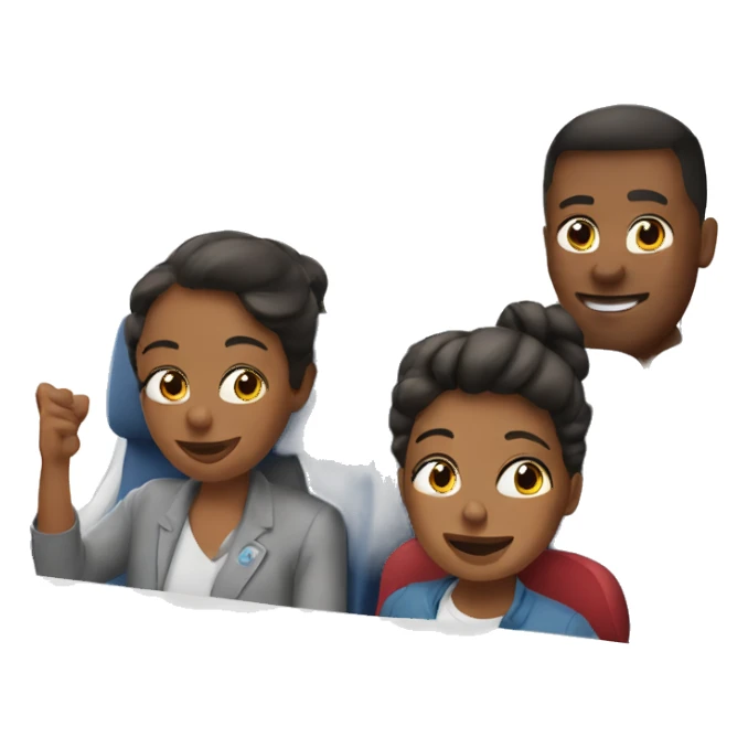 Family on plane sticker