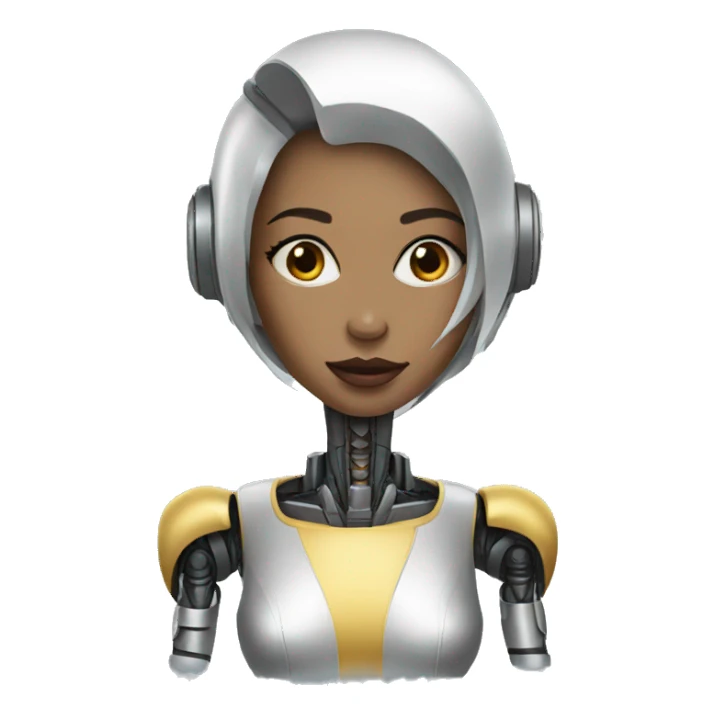 robot woman runway sticker