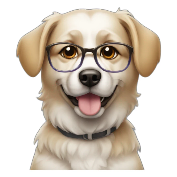 hund mit brille sticker