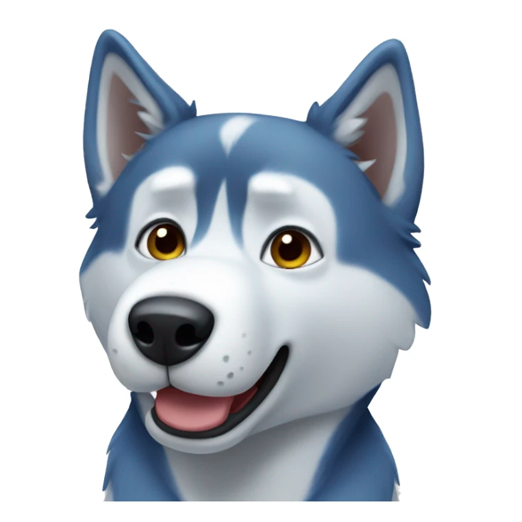 blue husky  sticker