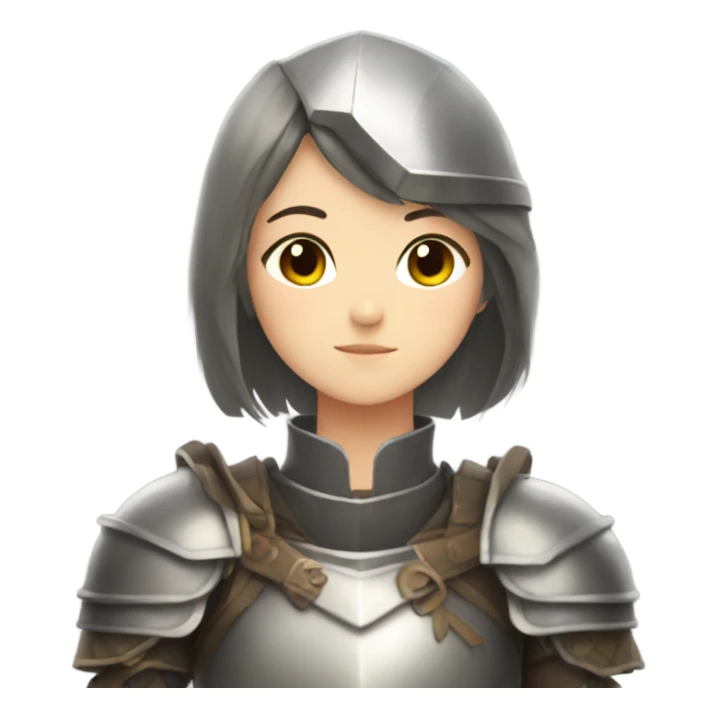 Anime girl in armor sticker