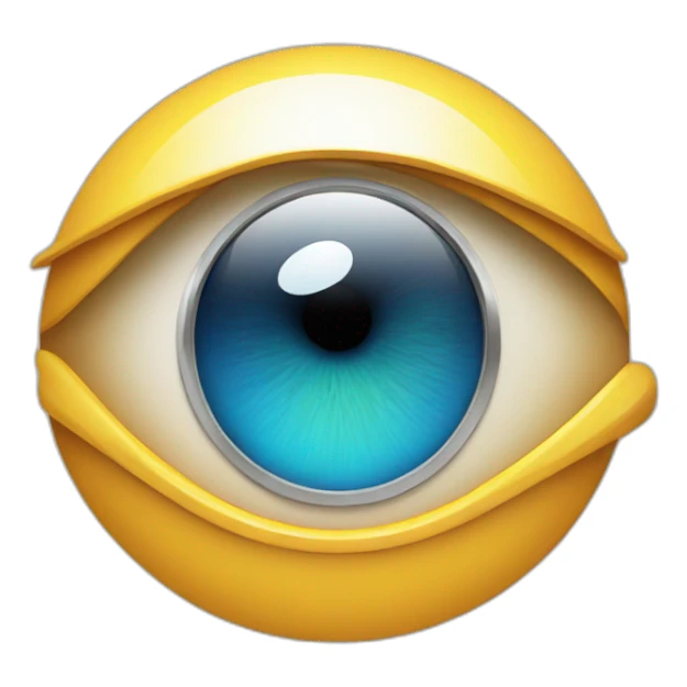 A eye and watch in it sticker