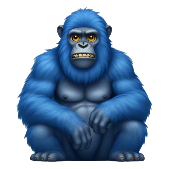 Blue fur ape sticker