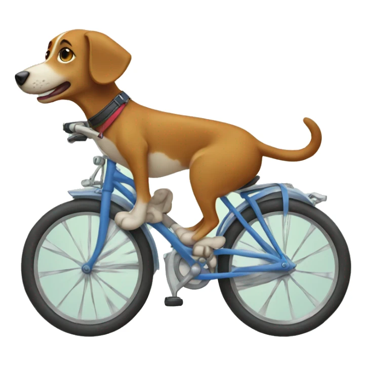 dog on a bike sticker