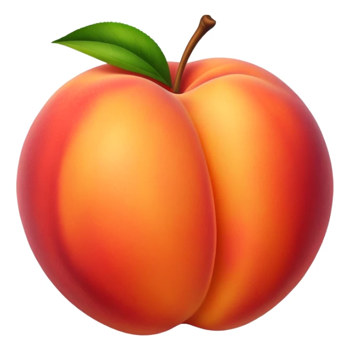 juicy ripe peach fruit sticker