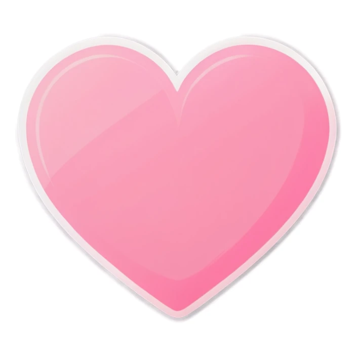 Baby pink heart sticker