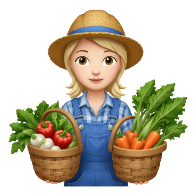 female farmer sticker