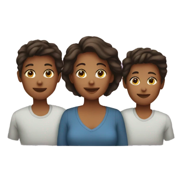Mom and 2 sons sticker