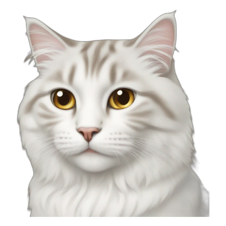 cowboy 2d white Siberian cat sticker