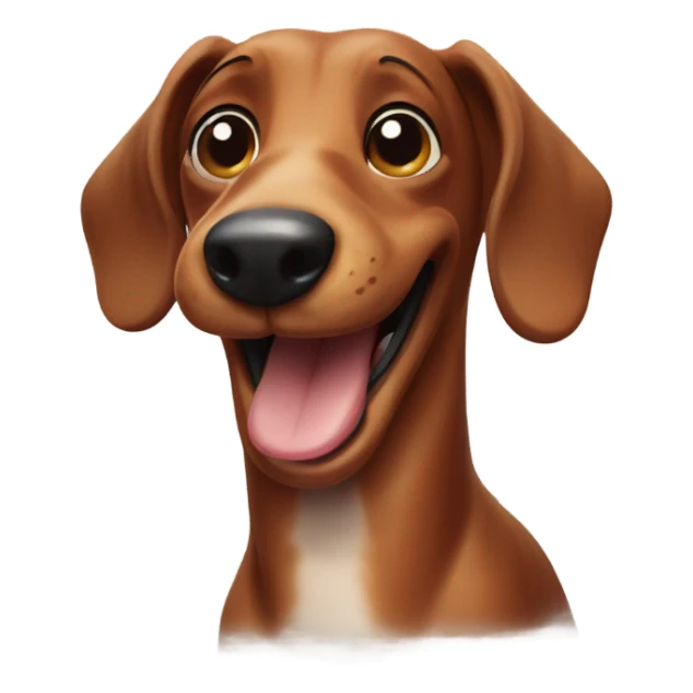 Sausage dog smiling sticker