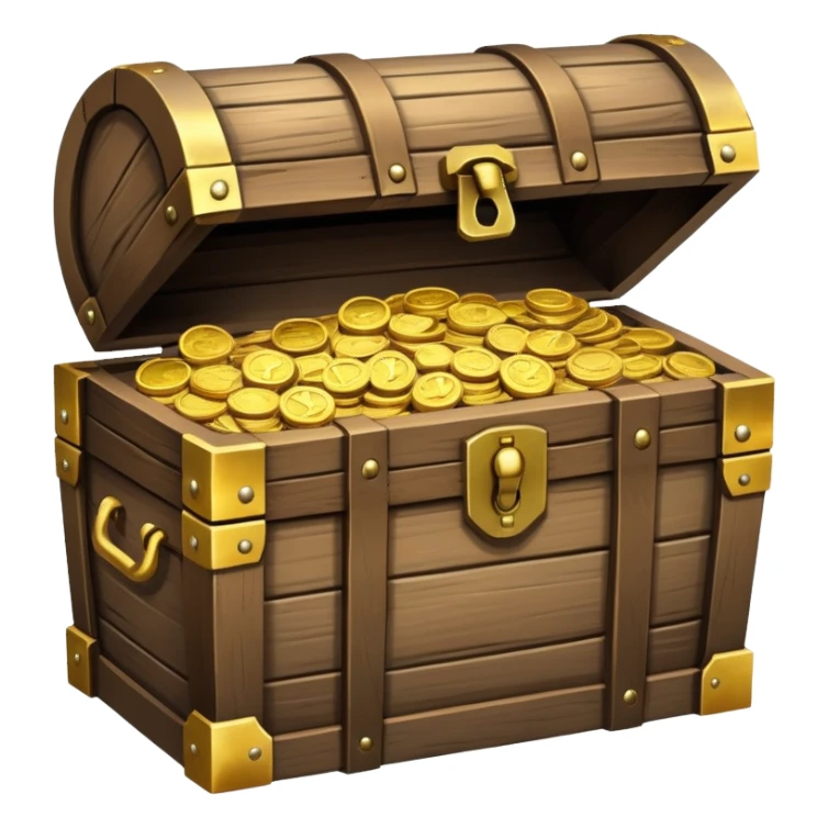 treasure chest with gold coins sticker