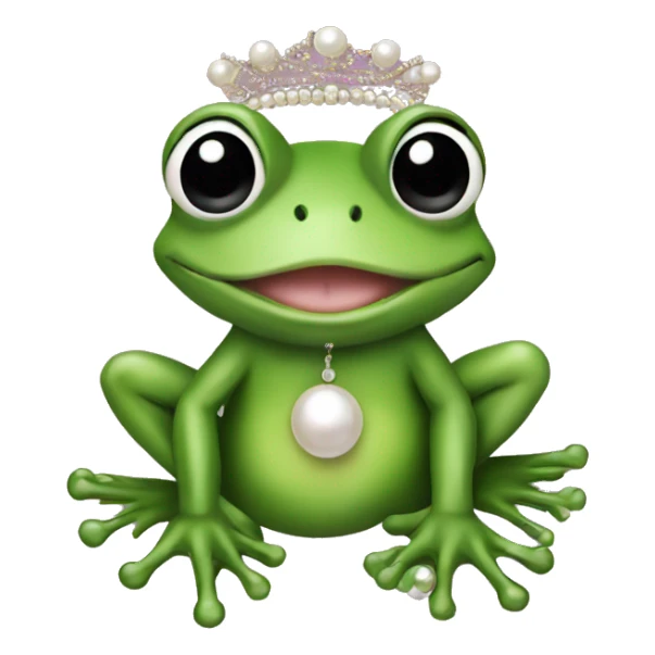 alpha kappa alpha frog with pearls  sticker