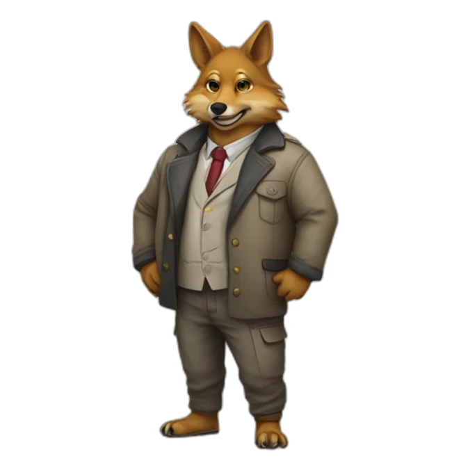 Chunky Jackal whit profesor outfit sticker