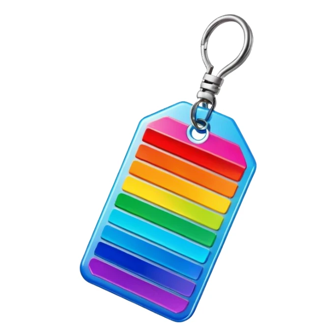 Rainbow price tag sticker
