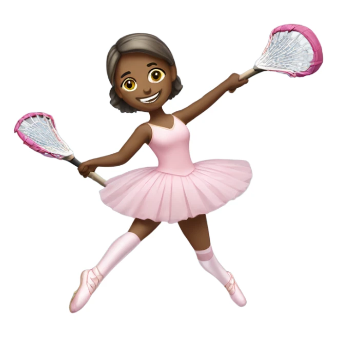 Ballerina playing lacrosse sticker