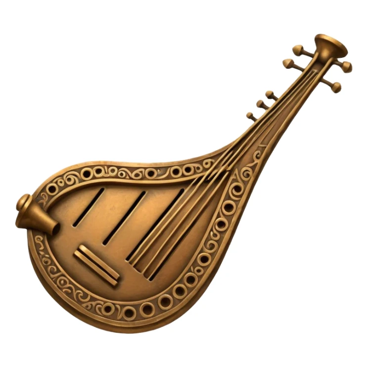 ancient musical instrument sticker