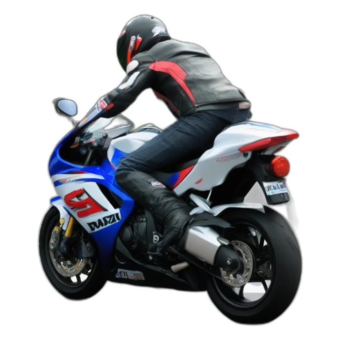 Emmanuel macron en Suzuki GSXR de 2008 sticker