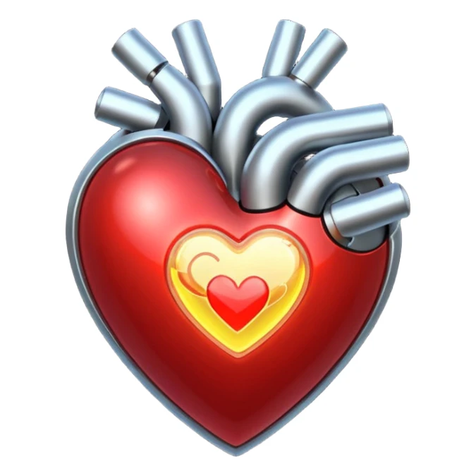 tech heart sticker