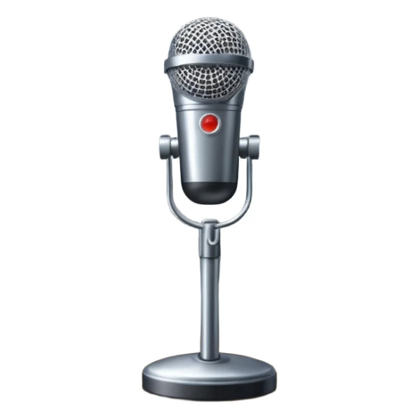 stage spotlight shining on a microphone sticker