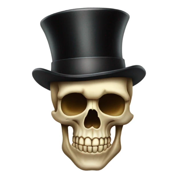 skull top hat sticker
