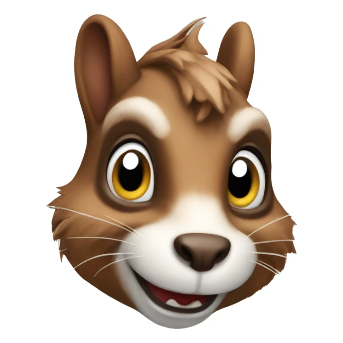 Crazy squirrel sticker