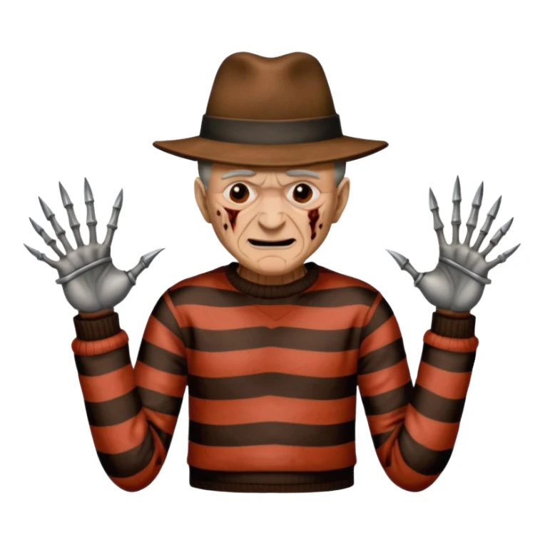 glitter freddy krueger sticker