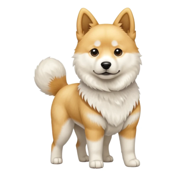 Jindo dog white sticker
