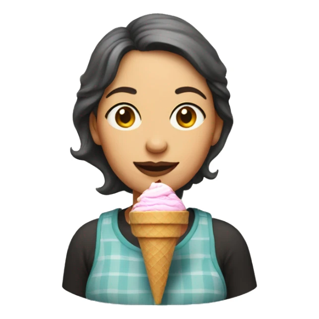 Mum with ice cream  sticker