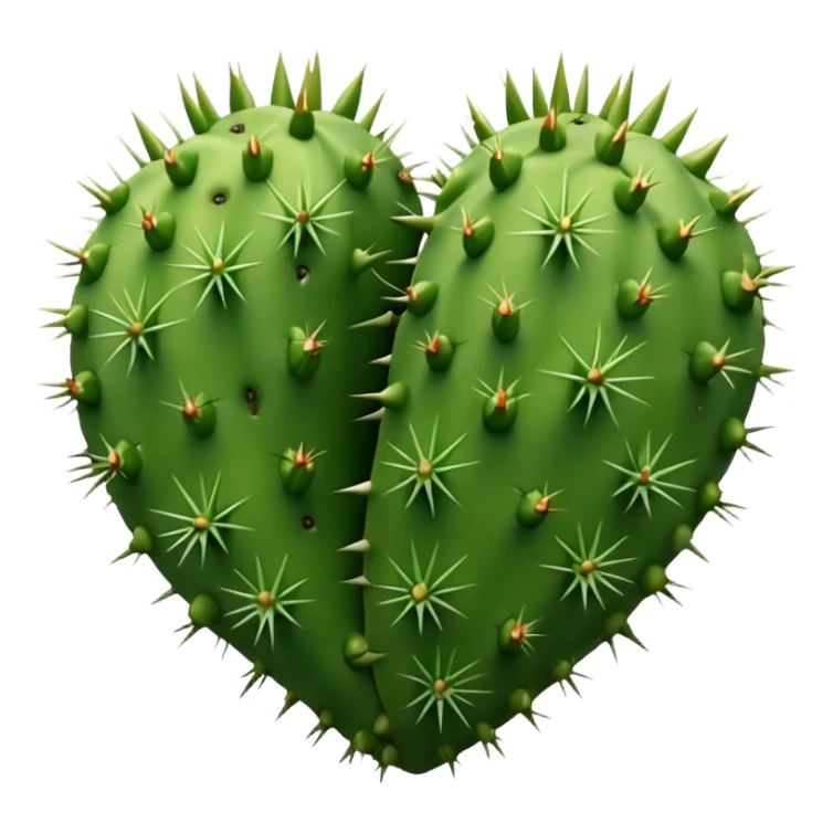 Cactus heart with thorns sticker