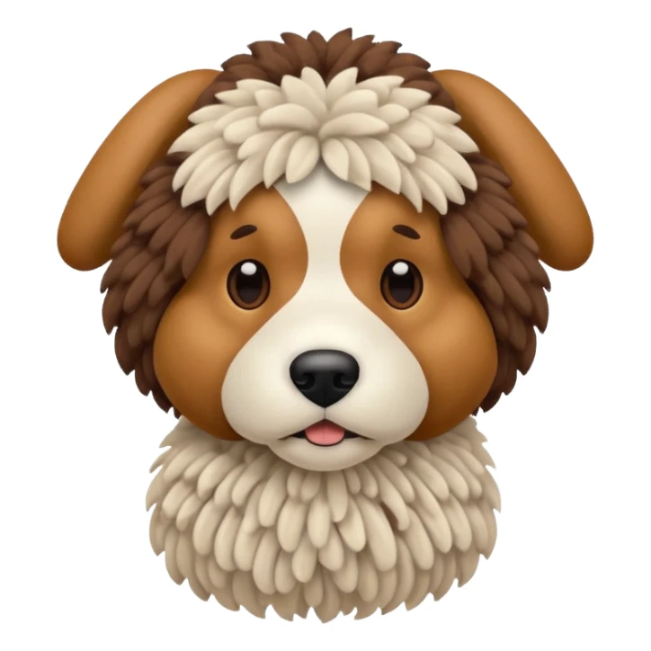 dog made of wool  sticker