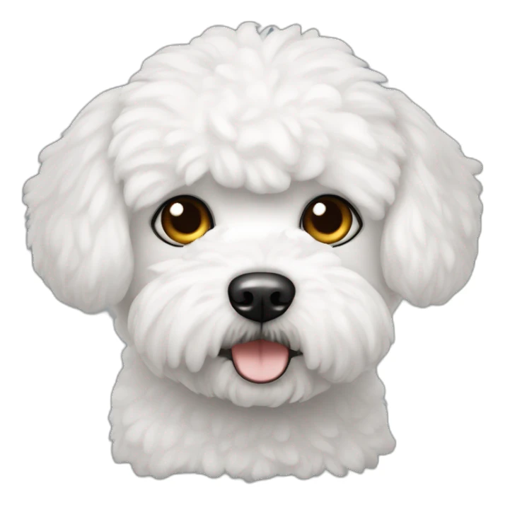 Bichon maltes con ojos negros sticker
