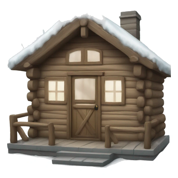 Winter cabin sticker