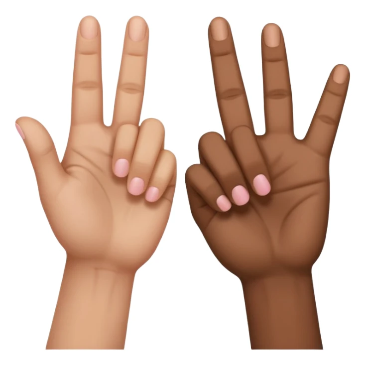 Yvl handsign two hands interlocking doing the same sign at the pinkey finger sticker