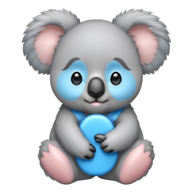 Koala with blue earrings sticker