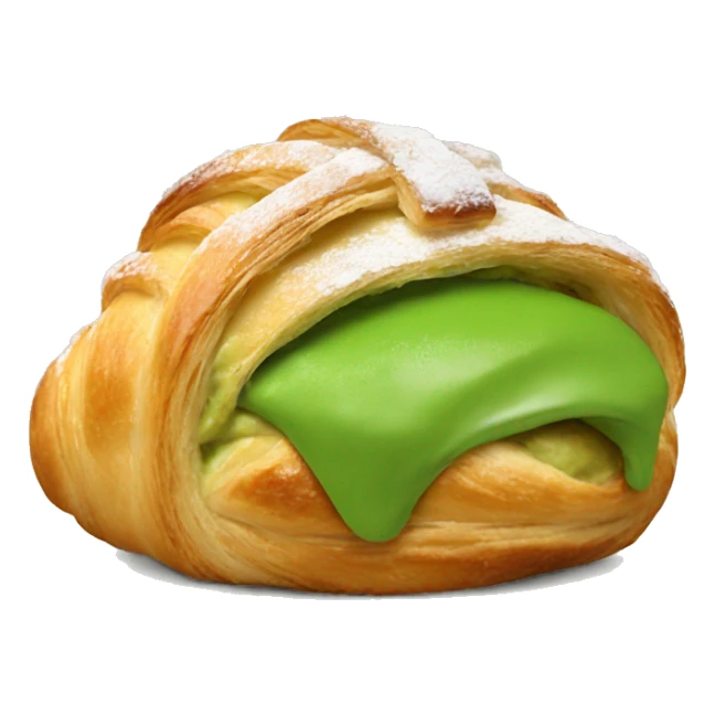 matcha croissant sticker
