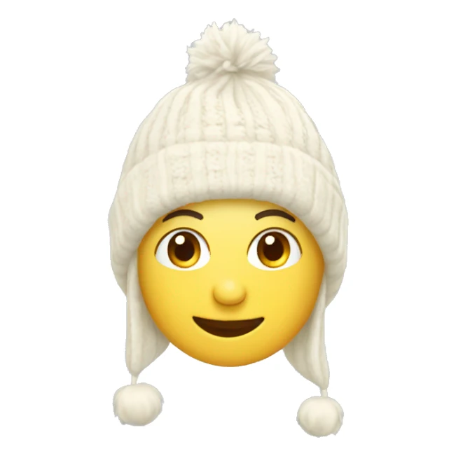 cream winter hat no sticker