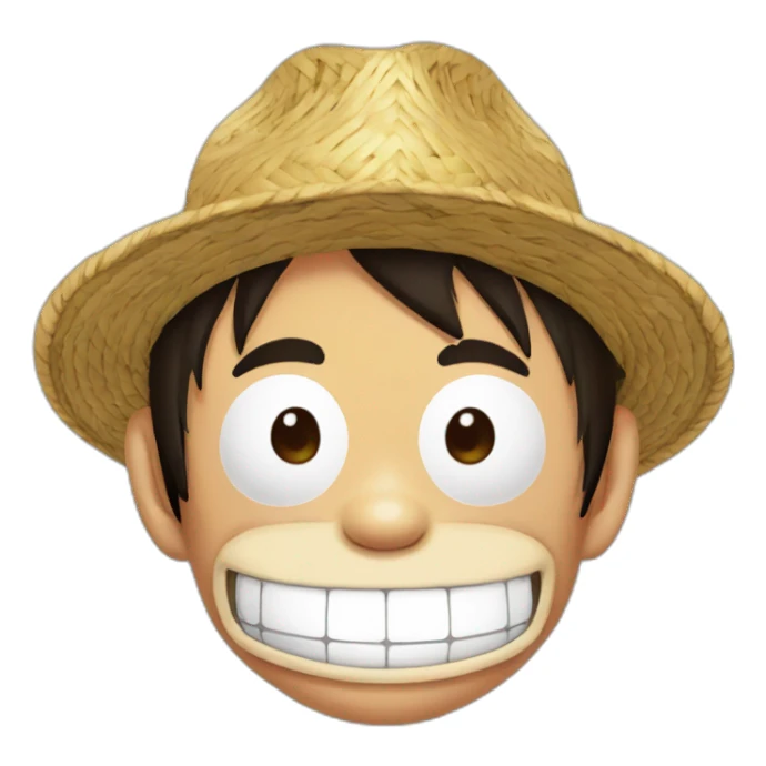 Monkey.d.luffy avec un chapeau de paille sticker