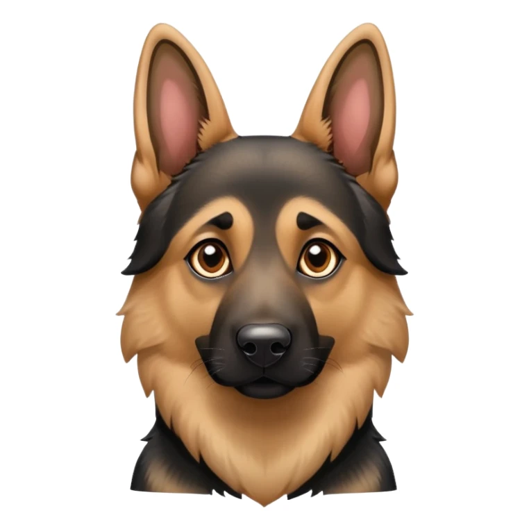 German Shepard with heart eyes sticker