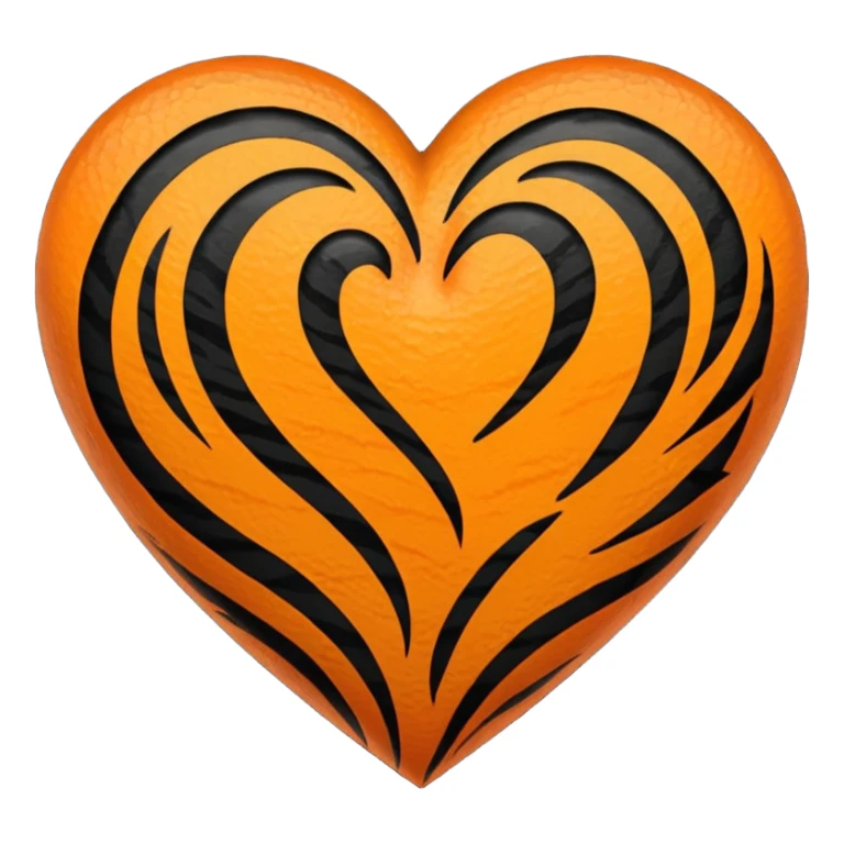 Tiger stripe heart sticker