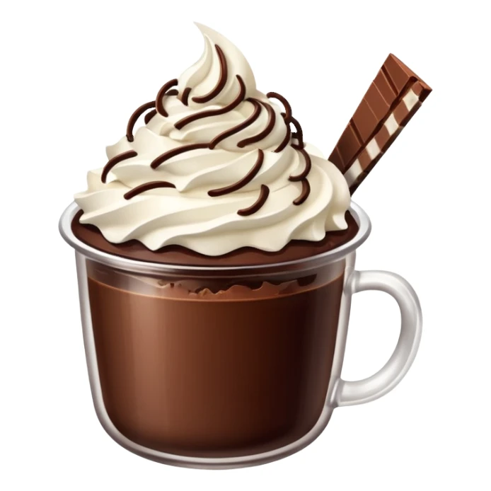 chocolate desert in cup sticker