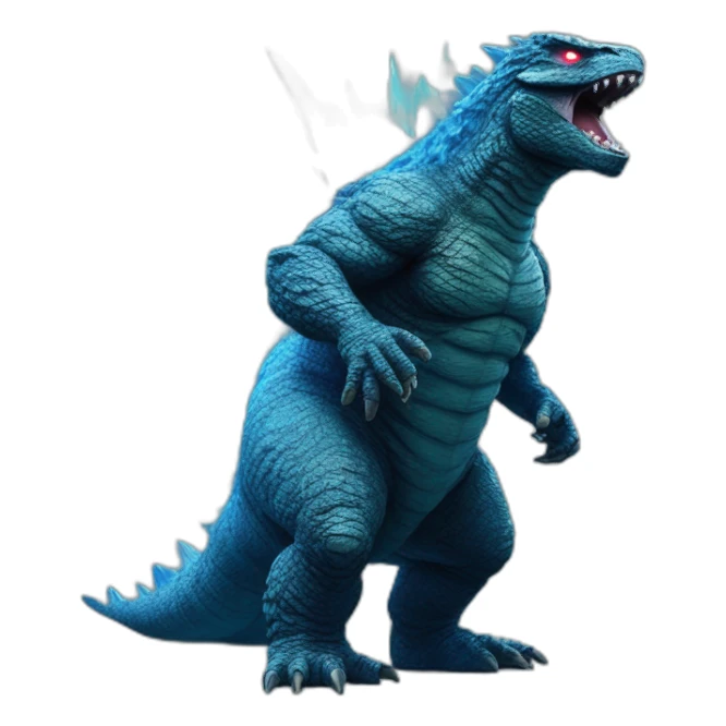 Godzilla crache un laser bleu sticker
