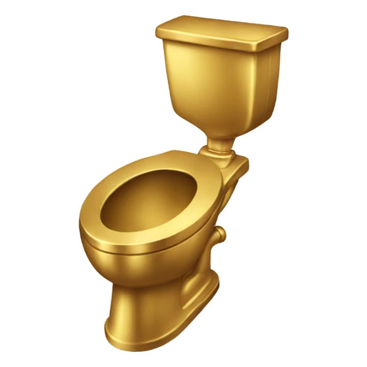 golden toilet sticker