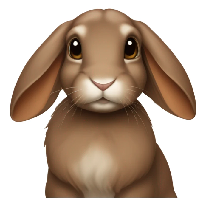 totally brown lop eared rabbit  sticker